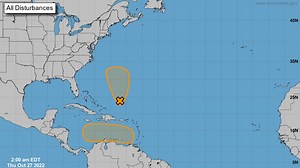 National Weather Service tracking two systems, one from Ian's direction