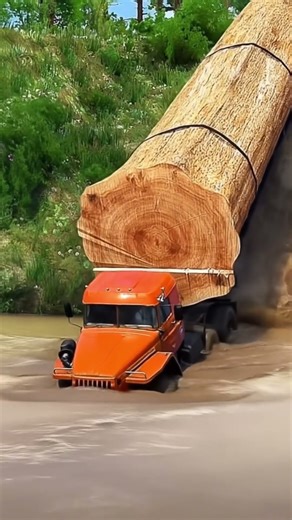This Log Is Bigger Than the Truck — And They Still Tried It!🚛 #truck #shorts #viral #shortsfeed