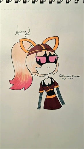 Lizzy drawing! #art #murderDrones #drawing #LizzyMD