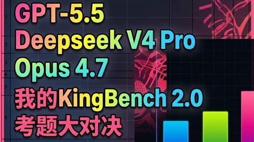 【中配】GPT-5.5-Deepseek V4 Pro-Opus 4.7-我的KingBench 2.0考题大对决
