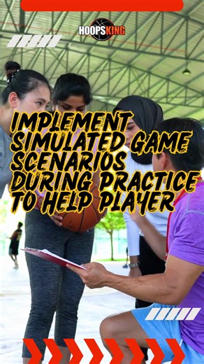 Implement simulated game scenarios during practice to help players decision-making skills. #shorts #basketballshorts #basketballcoach #basketballcoaching #basketballtraining #basketballdribbling #basketballdrills #ballislife #basketballneverstops | Hoops King.com