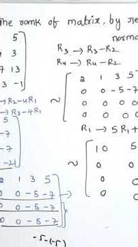 M1 JNTUH Find Rank using Normal form in easy way Matrices Normal Form How to pass M 013