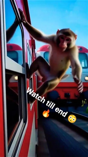 Monkey Saved a Baby From Moving Train 😱🐒 | Unbelievable Moment 💔❤️#shorts #emotional