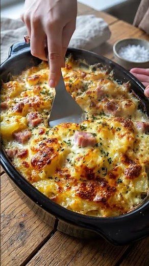 Creamy Potato and Smoked Turkey Casserole #avasdailydishes #recipe #easyrecipe #food