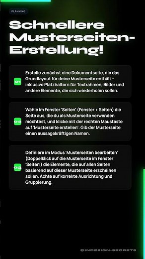 InDesign: Musterseiten – So geht's!