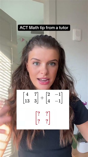 How to add matrices on the ACT Math section!