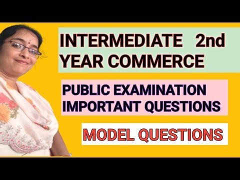 Intermediate 2nd year commerce important questions 2026