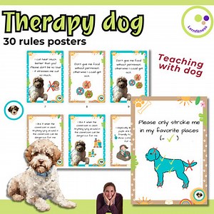 Therapy Dog Poster | Classroom Rules for School Dog Use | A4 Signs   Blank