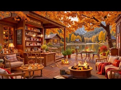 🔥 Warm November Jazz Music for Relaxing, Studying 🍂 Smooth Fall Jazz Music at Cozy Porch Ambience