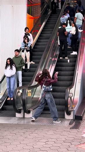 Dancing on the escalator 🤣 | Andra Gogan