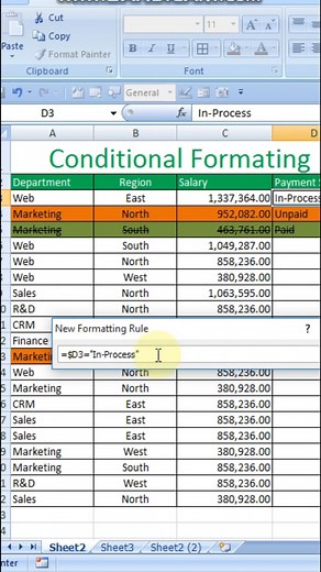 How do you use advanced conditional formatting in Excel? #excel #conditional #formatting #tips #Excel #reels2023 #reelsviral #microsoft365 #excel365 | Excel Tricks