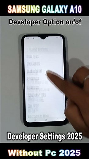Samsung Galaxy A10 / How To Enable The Developer Options For Usb Debugging Etc. 2025