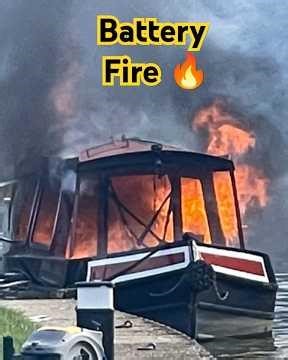 Explosion on an electric narrowboat in The UK #batteryfire