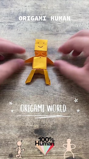 Origami human #origami #origamitutorial #human #paperman #papercraft #paperfolding #origamiworld