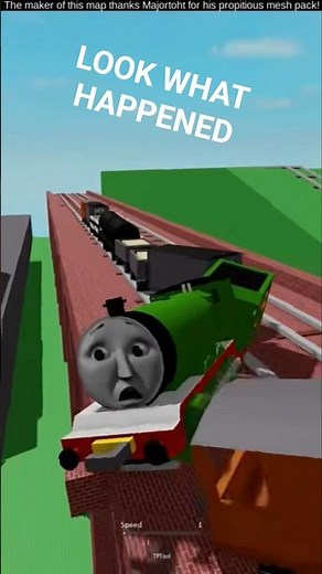 Henry loses control on a steep Roblox slope — even Thomas would panic seeing this mess! 12 #shorts