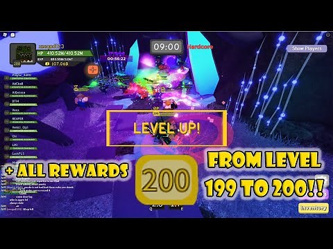 LEVEL 200 + ALL REWARDS FROM 199 to 200! Dungeon Quest | ROBLOX