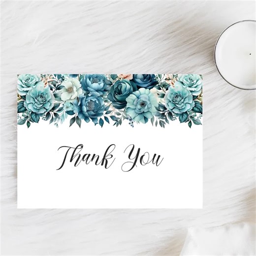 Teal Blue Flower Border Clipart, Watercolor Blue Floral PNG, Flower Frame, Winter Floral, Digital Download - Etsy