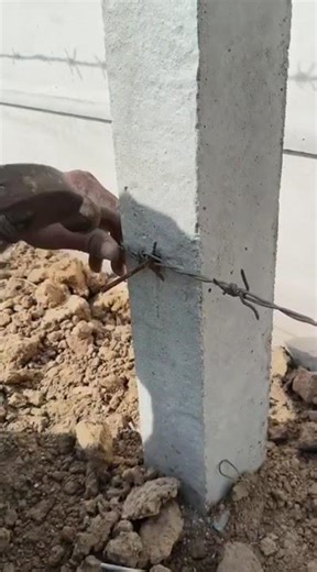 Barbed wire installation process#shorts