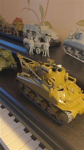 M32B1 Armored Recovery Vehicle followed by M7 Priest #italeri #plamodel #military #armoredvehicles