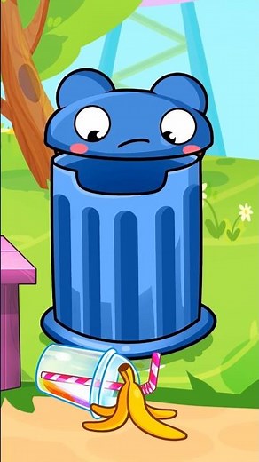 Let's dispose of trash responsibly 🚮 Keep nature clean 🌲 #forkids
