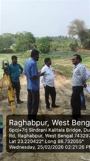 Site Inspection by Assistant Engineer | Bridge construction work started. #civilengineer #heavy