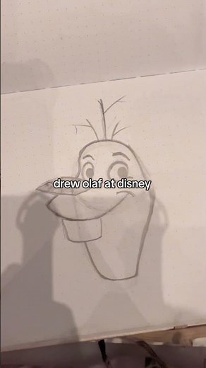 Olaf drawing at Animation Academy #disneyland #drawing #sketching #animation #frozen #olaf #frozen2