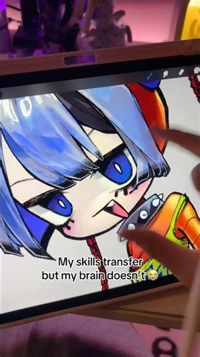 Drawing digitally AND traditionally be like 🎨