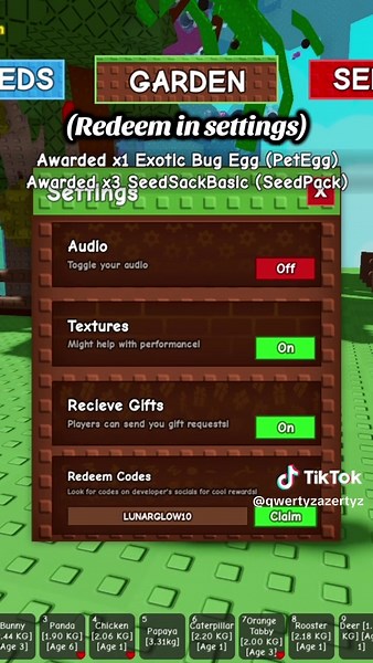 New grow a garden free exotic bug egg code #growagarden #roblox #robloxfyp