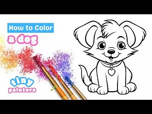 Dog Coloring and Drawing for Kids and Toddlers | Easy Animal Painting | Learn Colors & Animals