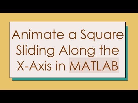 Animate a Square Sliding Along the X-Axis in MATLAB