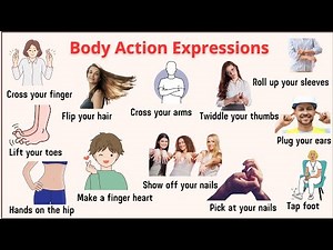 Lesson 107: 50 Body Movement VERBS and EXPRESSIONS | Can you name these? ACTED OUT