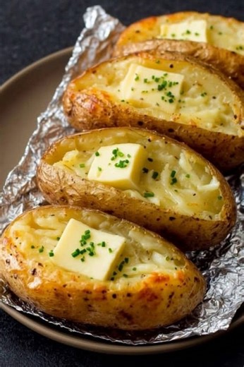 Baked Potato. This is the fastest way to make baked potatoes, ready in minutes. It's crispy on the outside, perfectly cooked and fluffy on the inside. | Mario Batali-Recipes | Facebook