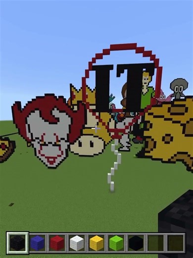 The IT set is done #minecraft #pixelart #subscribe #shorts