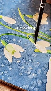 Let's paint snowdrop flowers! 🥰 #watercolor #watercolor #watercolorflowers #botanical #watercolour #sketchbook #art #watercolorpainting #watercolortutorial #paintingtutorial #birthflower | Elizabeth Bostic