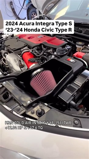 The highly-anticipated K&N cold air intake for the Honda Civic Type R & Acura Integra Type S is part of our biggest intake drop of the summer and ready to give your ride the most added horsepower on a stock tune! 👊 Unbox, install, & enjoy the drive 😌 #civictyper #integratypes | K&N Filters