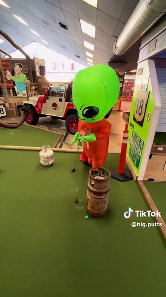 Happy HOLE-A-WEEN from Big Putts Mini Golf. Our Mini Golf course is OUT OF THIS WORLD!! #bigputtsminigolf #halloween #alien #area51 #spooky #fun #boo