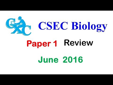 2016 CSEC Biology Paper 1 (Jun)