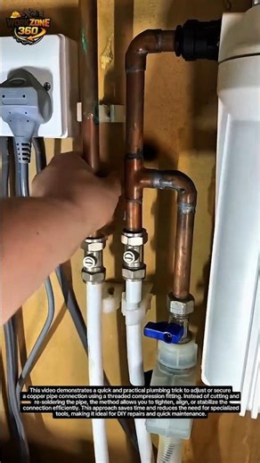 Smart Plumbing Hack: Fix Copper Pipe Connection Without Cutting 🔧💡