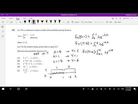 SOA Exam P Question 299 | New Random Variable from Exponential Distribution