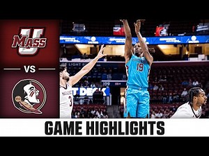 UMass vs. Florida State Game Highlights | 2025-26 ACC Men's Basketball