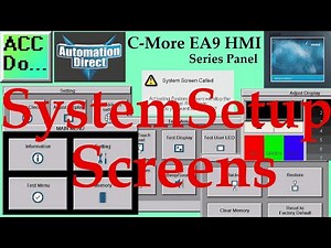 C-More EA9 HMI Series Panel System Setup Screens