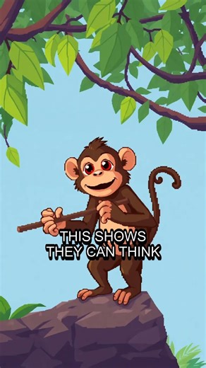This Animal Uses Tools Like Humans 😳 #Monkey #Animals #Facts