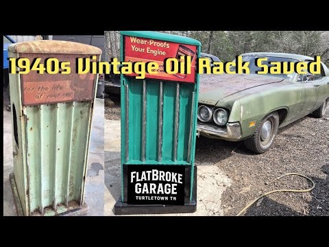 1940s SELOIL Oil Rack Revival – From Rust to Restored #petroliana #gaspump #gasstation #automobile