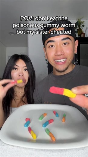 David Ngo on Instagram: "Poisonous candy challenge😂 @ennifer.j - #davidngo #mukbang #reels"