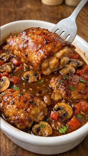 🍗🍄 Savory Mushroom Chicken Thighs