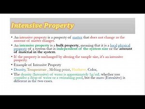 Intensive and Extensive properties Thermodynamics Physics