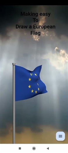 making a flag of Europe easily in A+flag maker app.