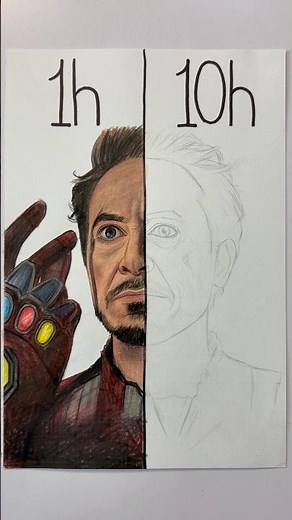 Avengers: Endgame 🔥 Iron Man drawing #shorts