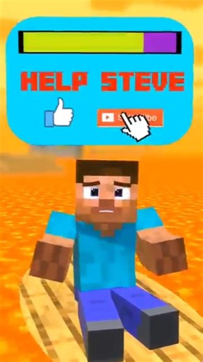 HELP Steve Escape Lava! - Funny Animation