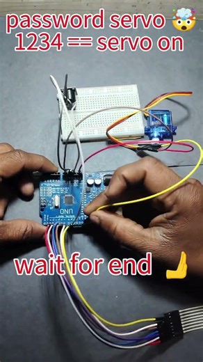 servo motor controlled the keypad #arduino #youtubeshorts #shorts